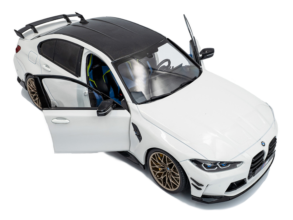 BMW M3 (G80) Performance Parts 2024 1:18 Solido Branco - 20 anos