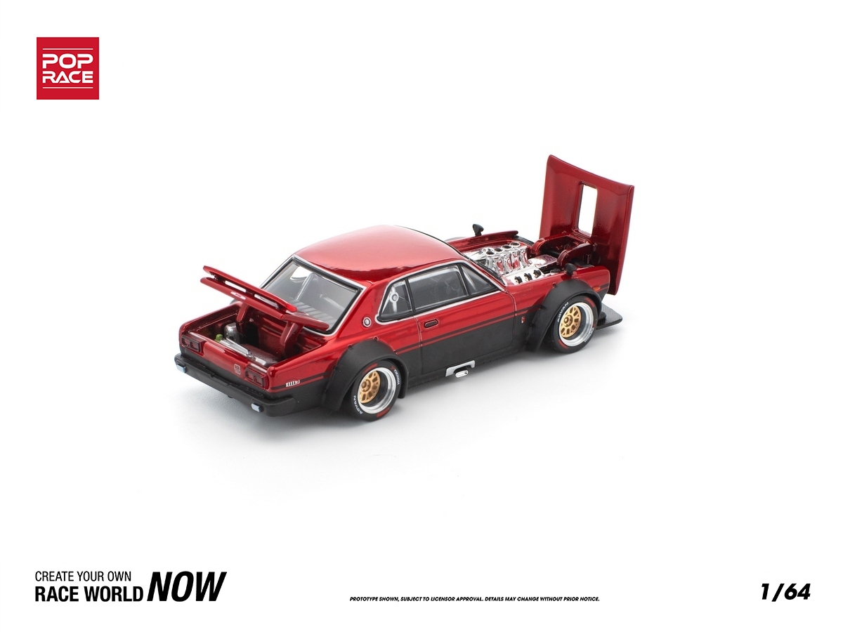 Nissan Skyline GT-R V8 Drift (Hakosuka) 1:64 POP RACE - 20 anos