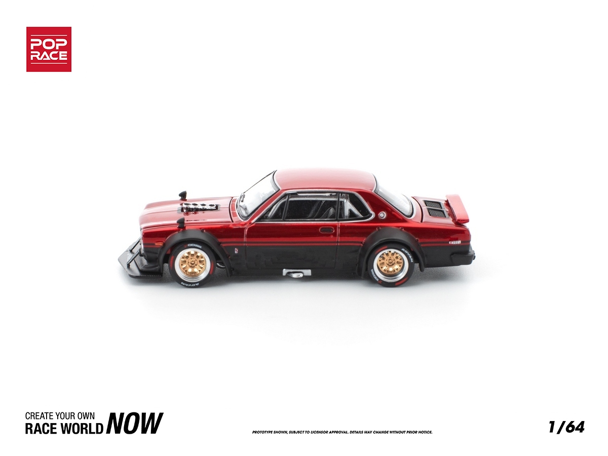 Nissan Skyline GT-R V8 Drift (Hakosuka) 1:64 POP RACE - 20 anos