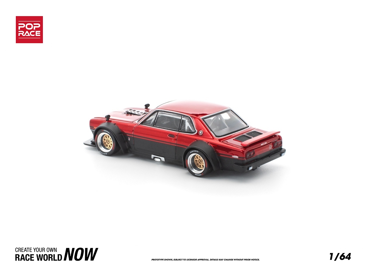 Nissan Skyline GT-R V8 Drift (Hakosuka) 1:64 POP RACE - 20 anos
