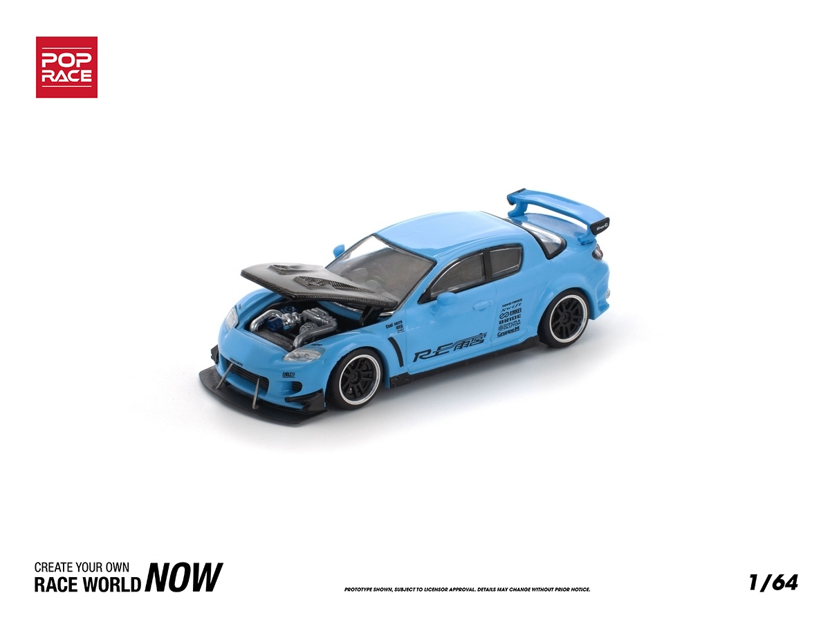 Mazda RX-8 RE-Amemiya 1:64 POP RACE Azul - 20 anos! Loja on-line