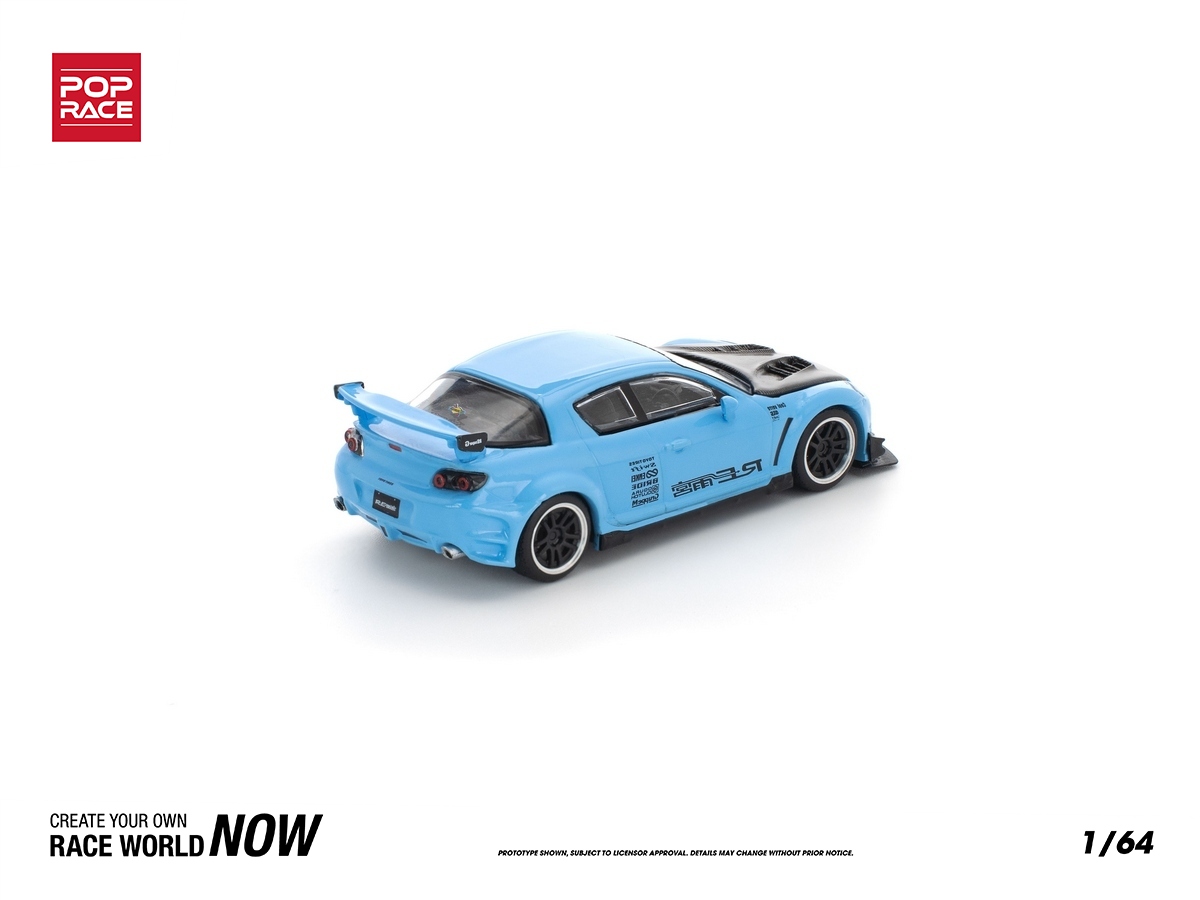 Mazda RX-8 RE-Amemiya 1:64 POP RACE Azul - 20 anos! Loja on-line