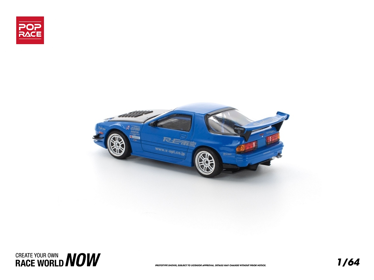 Mazda RX7 (FC3S) RE-Amemiya 1:64 POP RACE Azul - 20 anos! Loja on