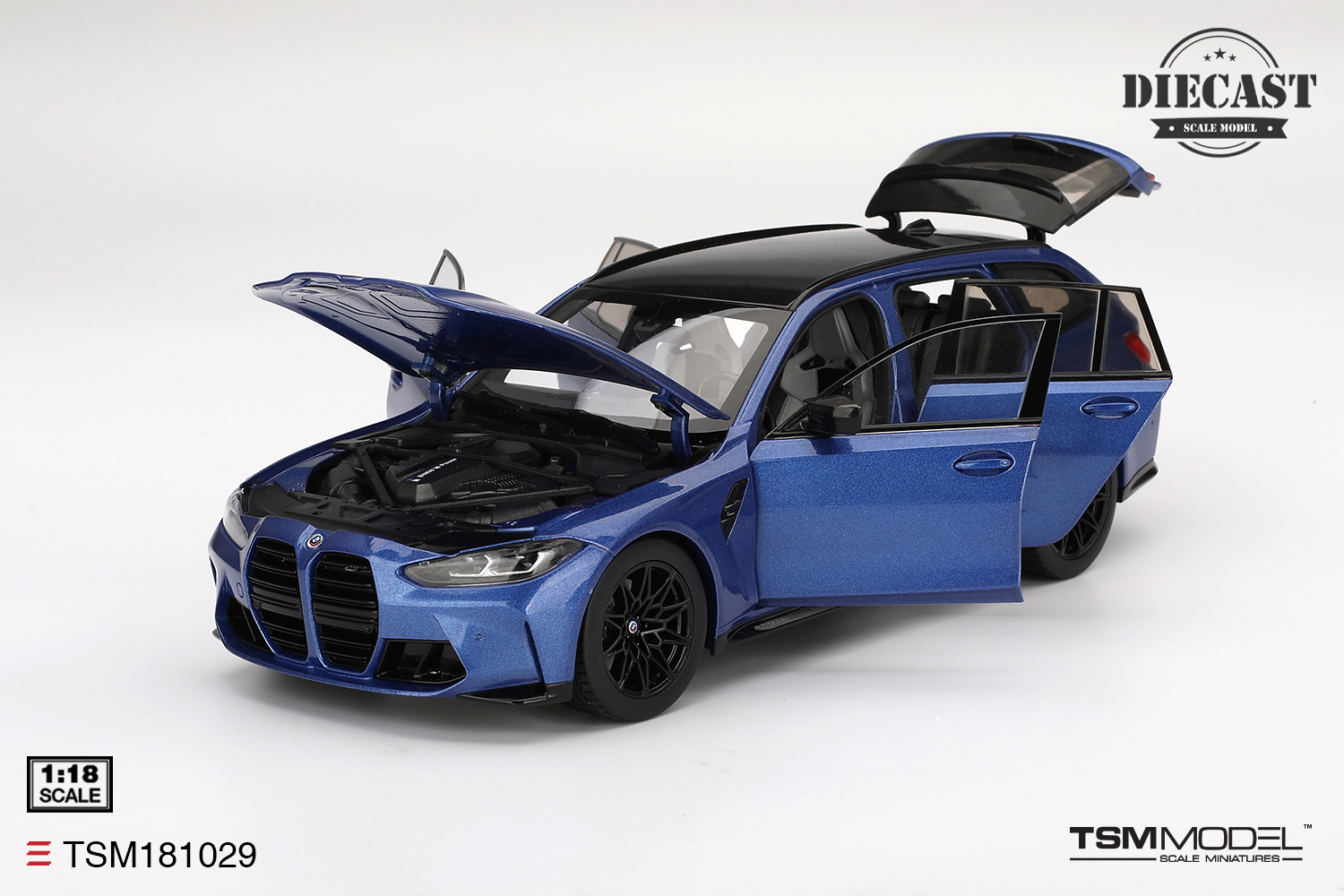 BMW M3 Touring M Portimao Blue Metallic 1:18 TSM Model - 19 anos