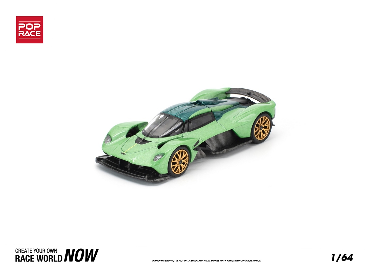 Aston Martin Valkyrie 1:64 POP RACE Verde - 20 anos! Loja on-line