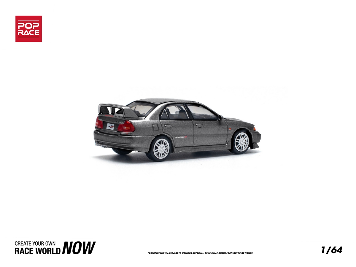 Mitsubishi Lancer Evolution IV 1:64 POP RACE Cinza - 20 anos! Loja