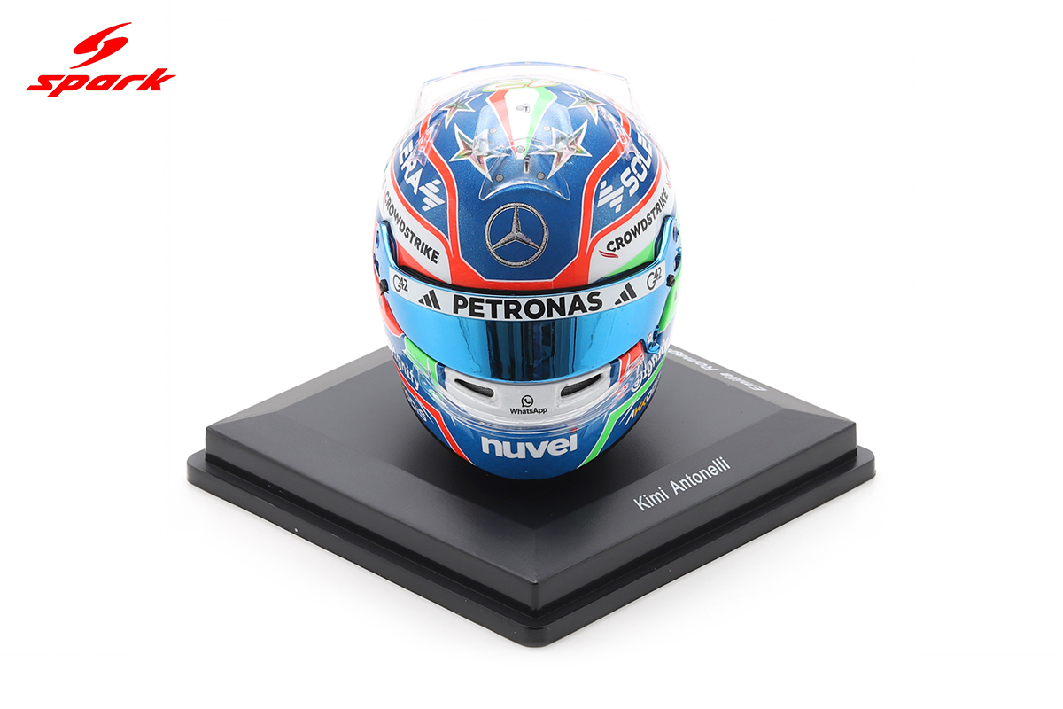 Spark 2025年エミリア・ロマーニャGP キミ・アントネッリ ヘルメット Capacete Kimi Antonelli GP Emilia-Romagna 2025 Mercedes AMG