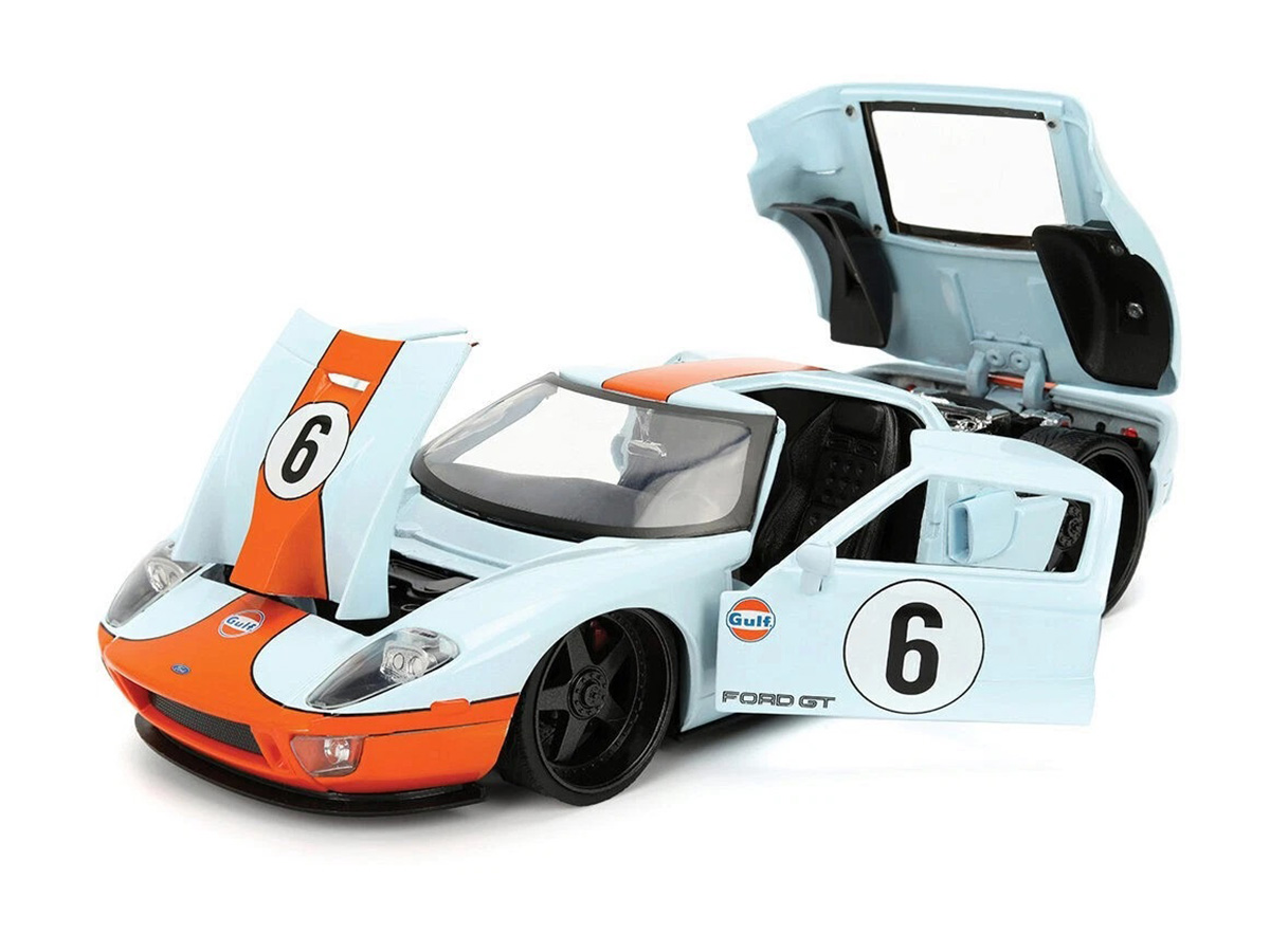 Ford GT 2005 Gulf Hyper-Spec Series 1:24 Jada Toys Azul - 20 anos
