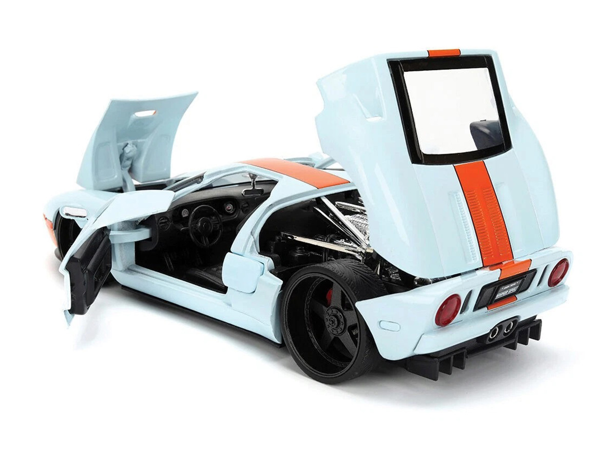 Ford GT 2005 Gulf Hyper-Spec Series 1:24 Jada Toys Azul - 20 anos