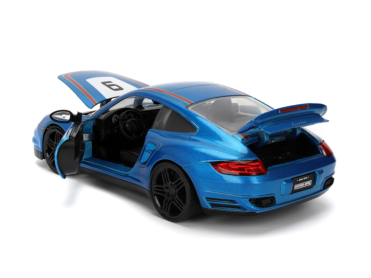 Porsche 911 Turbo 997 Hyper-Spec Series 1:24 Jada Toys Azul - 20