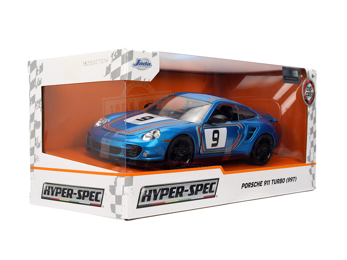 Porsche 911 Turbo 997 Hyper-Spec Series 1:24 Jada Toys Azul - 20