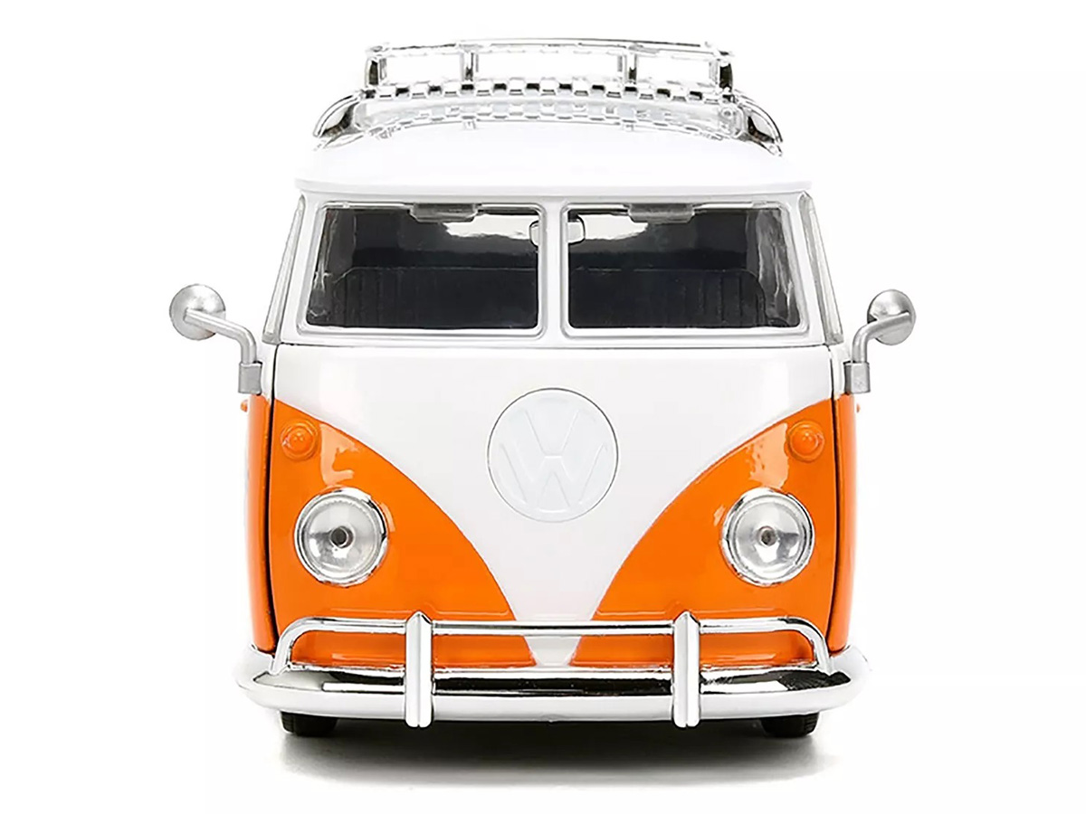 Volkswagen Kombi 1961 + Figura Stitch 1:24 Jada Toys Laranja - 20