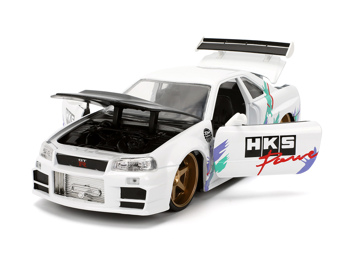 Nissan Skyline GT-R R34 2002 HKS Power JDM Tuners 1:24 Jada Toys