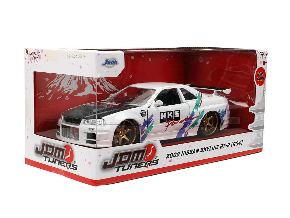 Nissan Skyline GT-R R34 2002 HKS Power JDM Tuners 1:24 Jada Toys