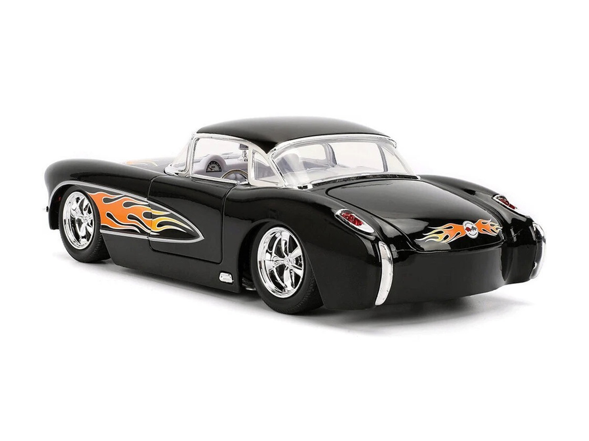 Chevrolet Corvette 1957 Big Time Muscle 1:24 Jada Toys Preto - 20