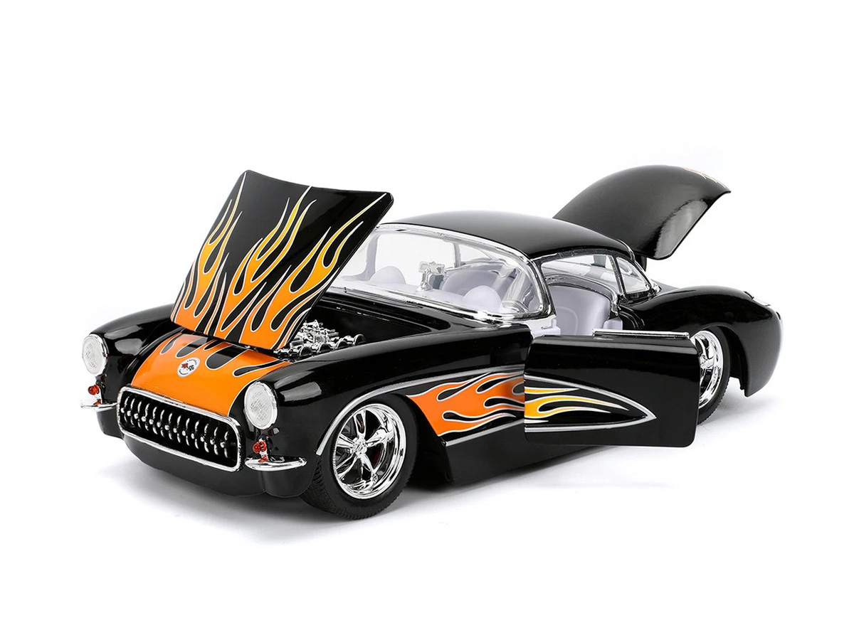 Chevrolet Corvette 1957 Big Time Muscle 1:24 Jada Toys Preto - 20