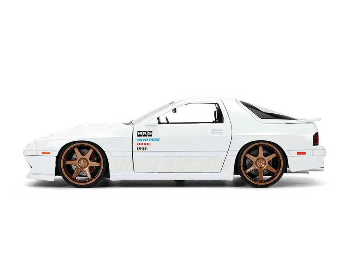 Mazda RX-7 FC 1985 JDM Tuners 1:24 Jada Toys Branco - 19 anos