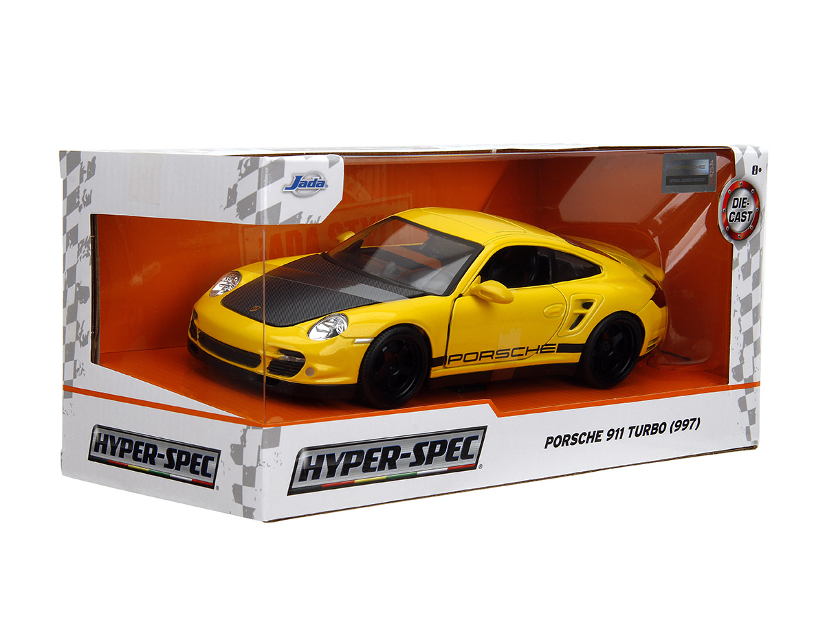 Porsche 911 Turbo (997) Hyper-Spec Series 1:24 Jada Toys Amarelo