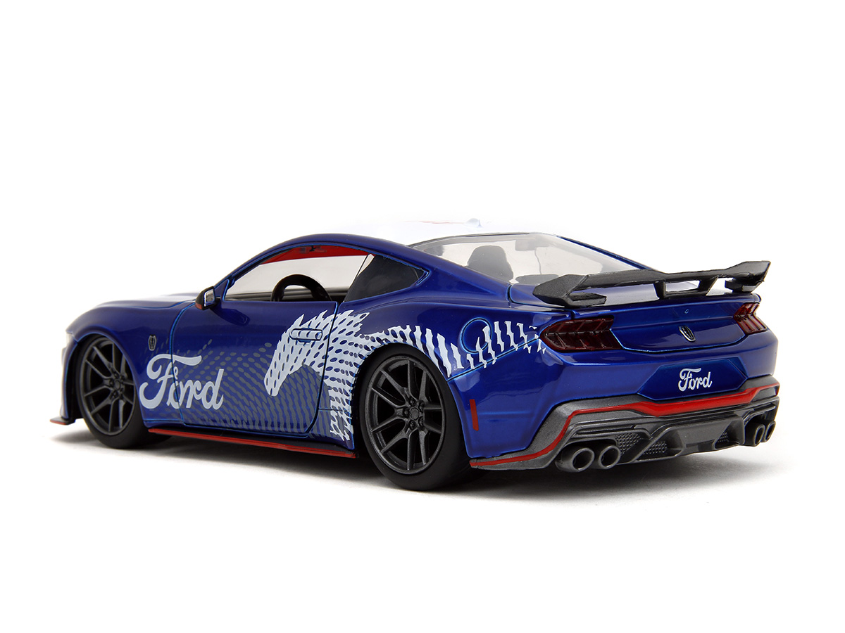 Ford Mustang Dark Horse 2024 Big Time Muscle 1:24 Jada Toys Azul Ford Mustang Dark Horse 2024 Big Time Muscle 1:24 Jada Toys Azul