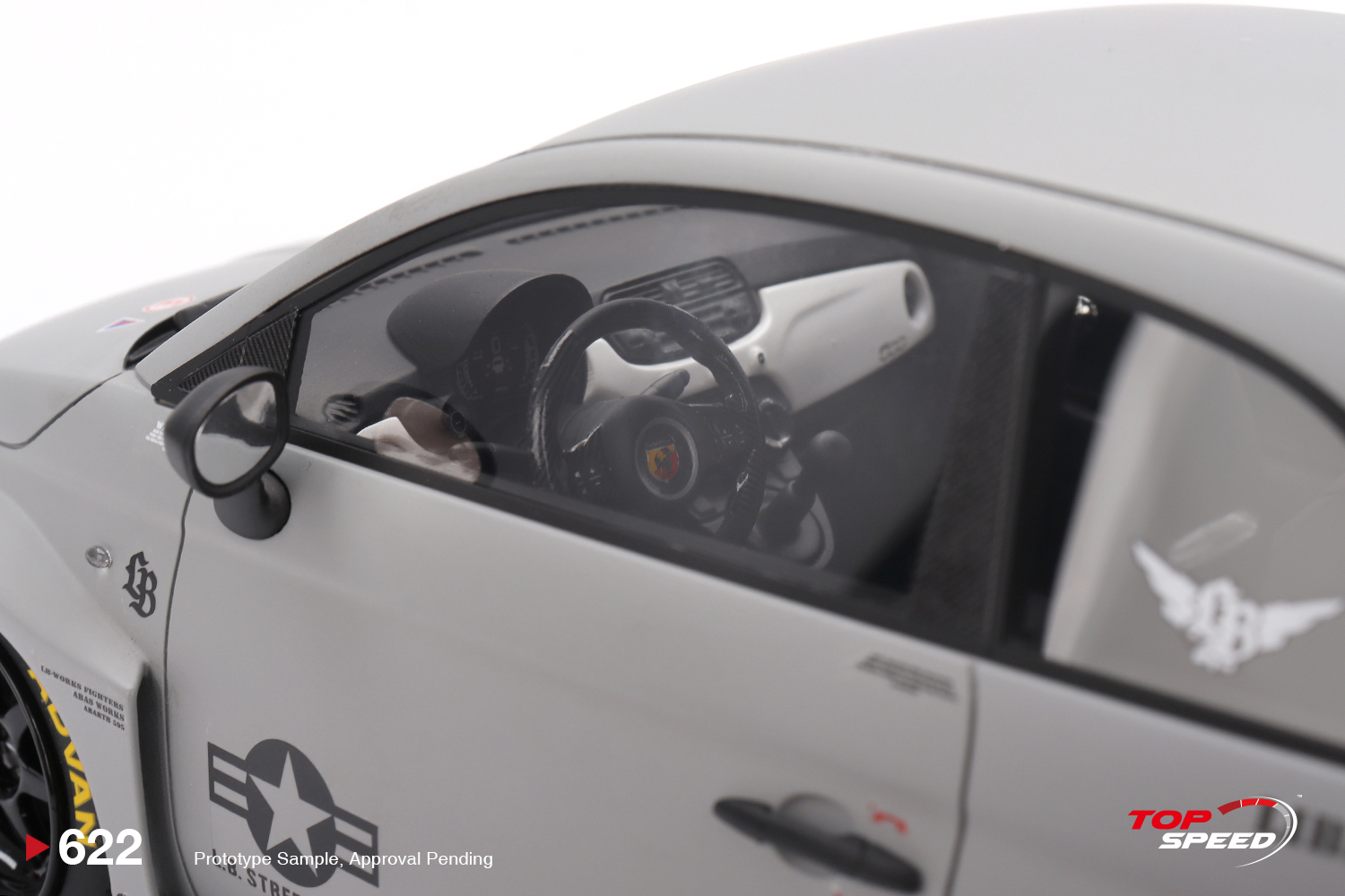 Fiat Abarth 595 Liberty Walk LB-WORKS x Abas Works Fighters 1:18