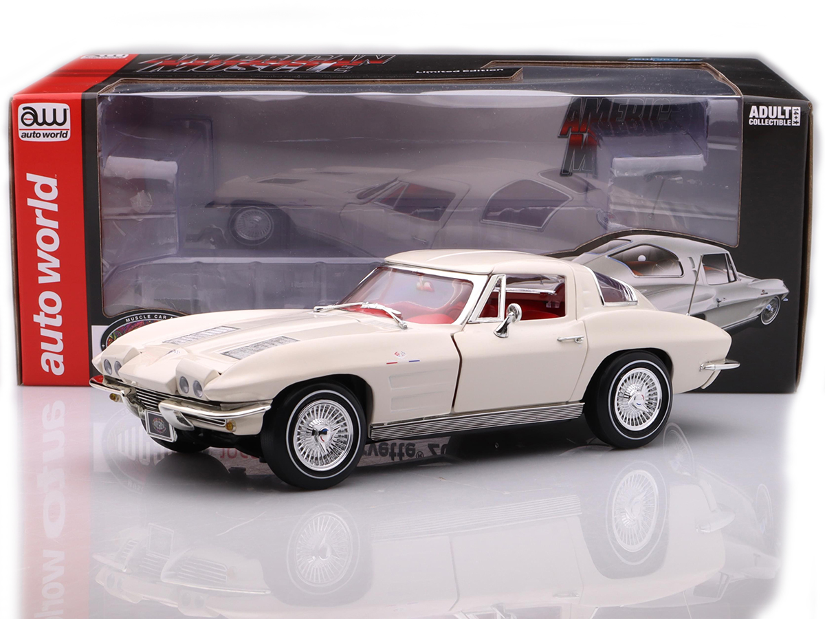Chevy Corvette Z06 Coupe MCACN 1963 1:18 Autoworld - 20 anos! Loja