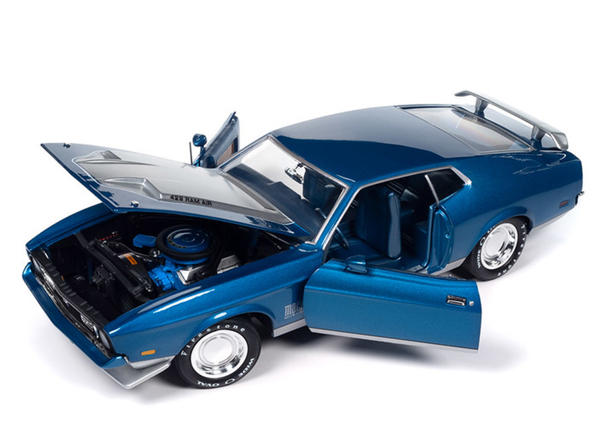 Ford Mustang Mach 1 1971 MCACN 1:18 Autoworld Azul - 19 anos! Loja