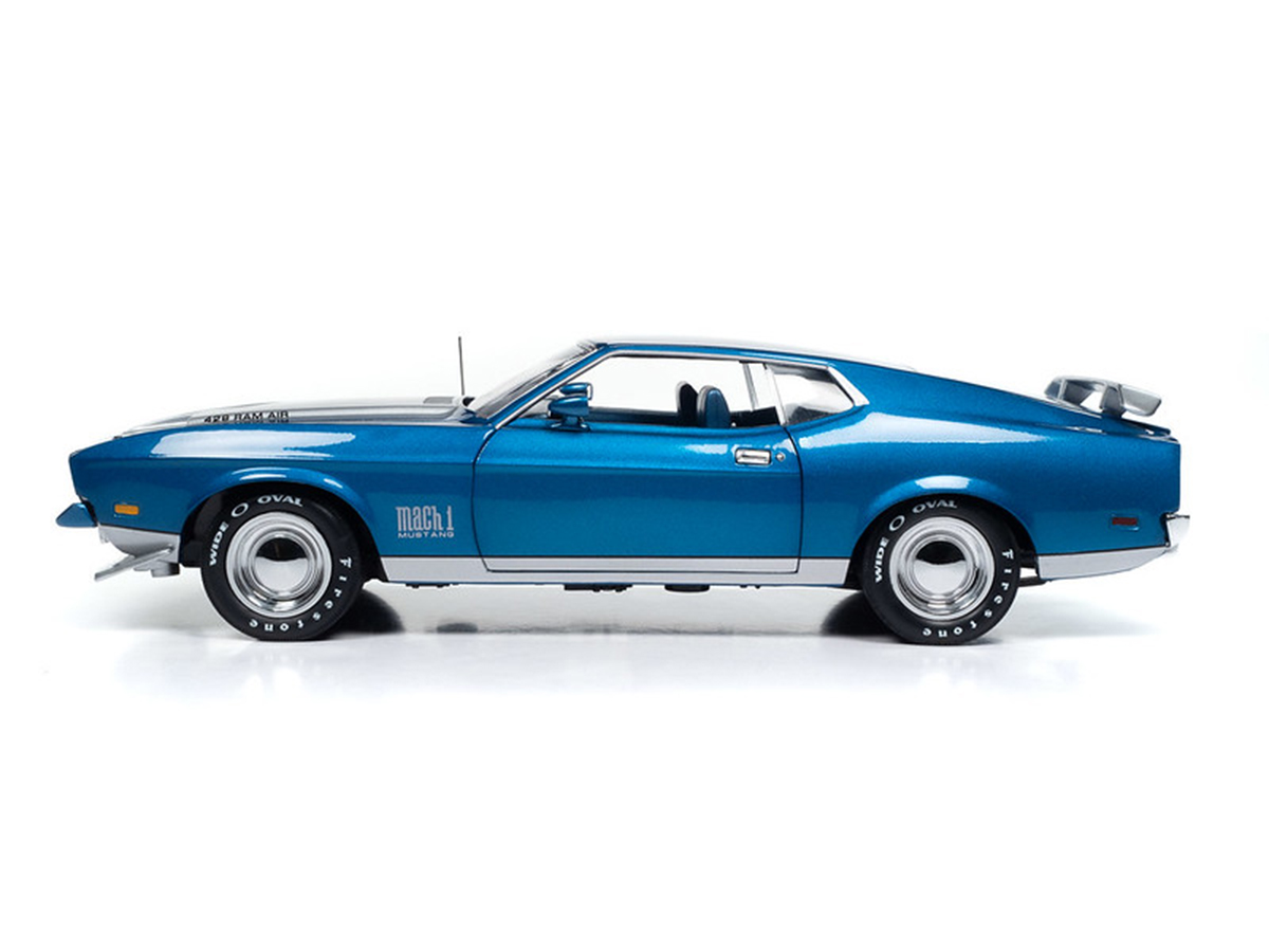 Ford Mustang Mach 1 1971 MCACN 1:18 Autoworld Azul - 20 anos! Loja