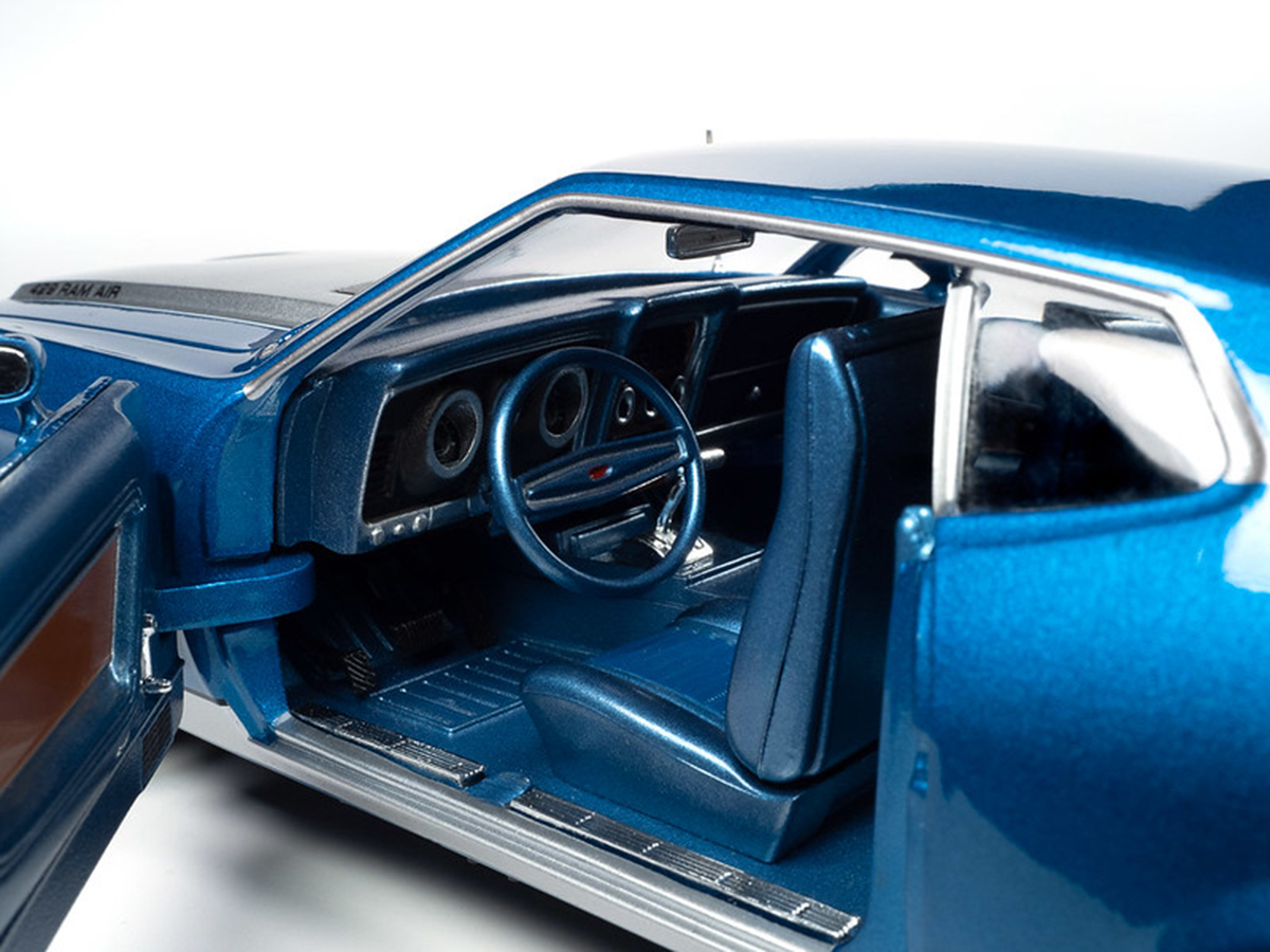 Ford Mustang Mach 1 1971 MCACN 1:18 Autoworld Azul - 20 anos! Loja