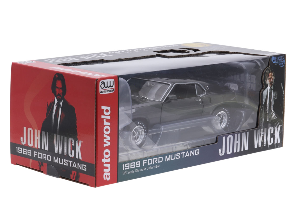 ミニカー Welly 1969 Ford Mustang 1:18 Ford Mustang 1969 John Wick 1:18 Autoworld Preto - 20 anos! Loja