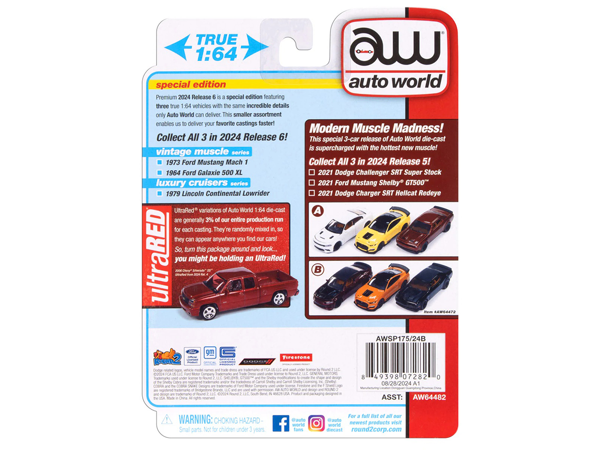 Ford Galaxie 500XL 1964 Release 6B 2024 1:64 Autoworld Premium