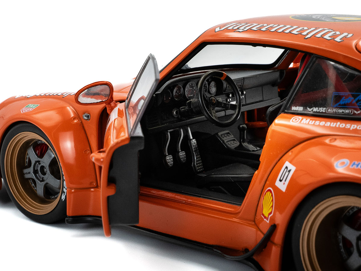 Porsche RWB Bodykit Jägermeister 2020 1:18 Solido Laranja - 20