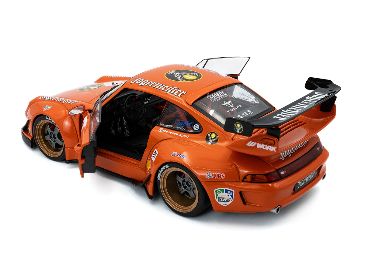 Porsche RWB Bodykit Jägermeister 2020 1:18 Solido Laranja - 20