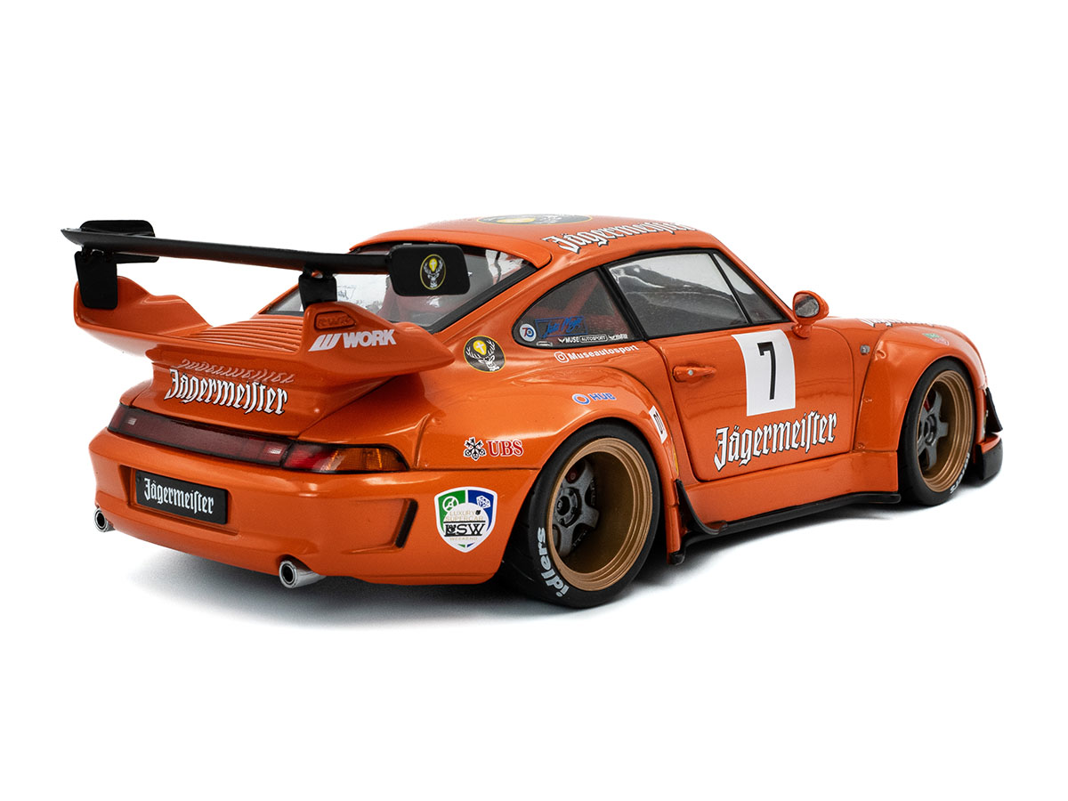Porsche RWB Bodykit Jägermeister 2020 1:18 Solido Laranja - 20