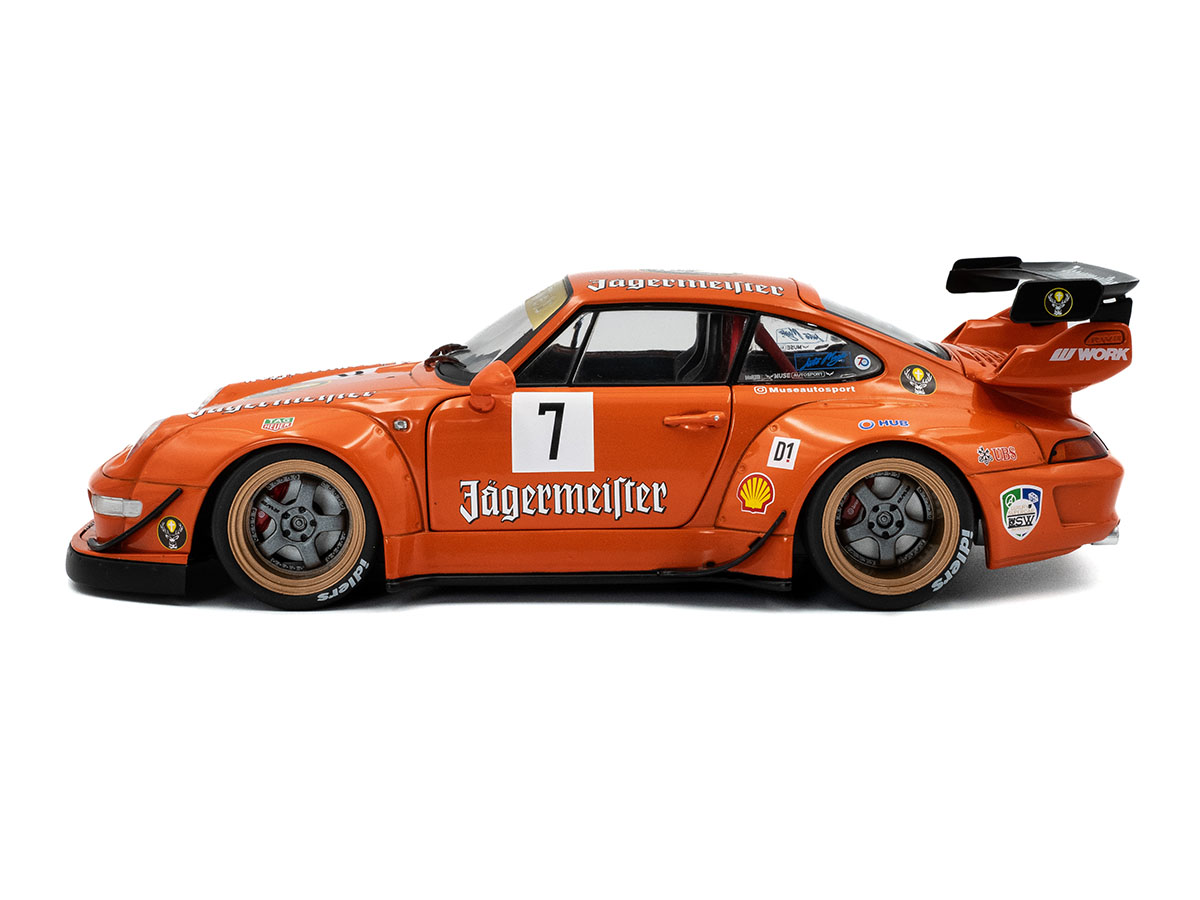Porsche RWB Bodykit Jägermeister 2020 1:18 Solido Laranja - 20