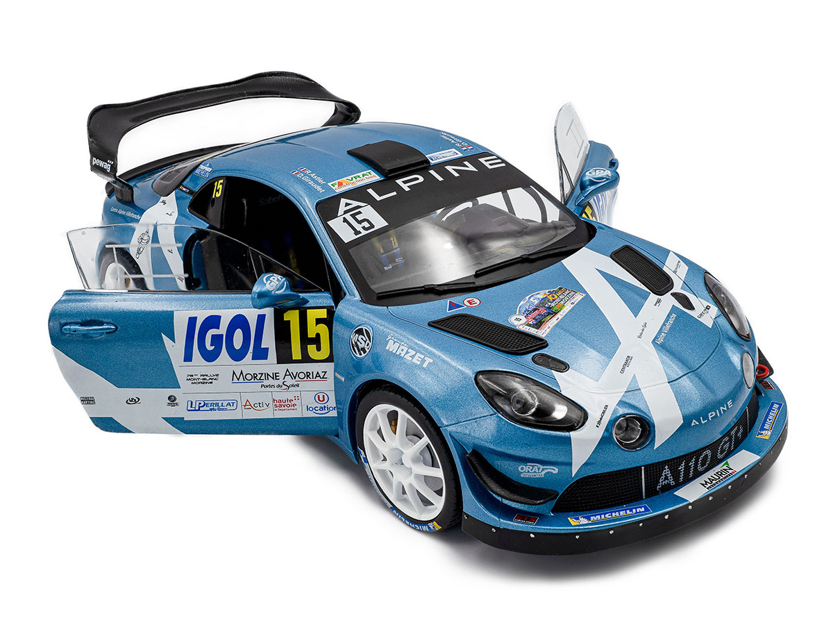 Alpine A110 Rallye GT+ CFR Mont-Blanc Morzine 2024 1:18 Solido