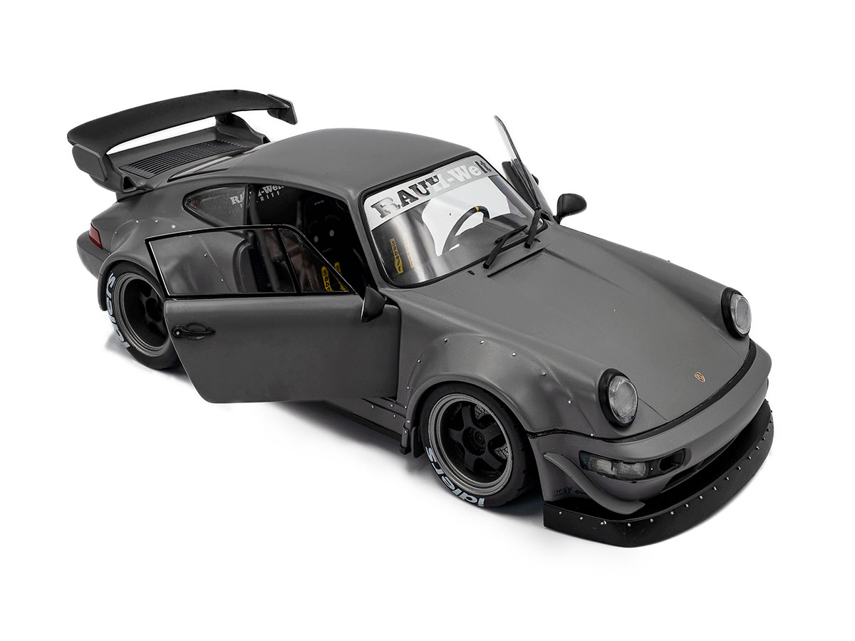 Porsche RWB Bodykit Nardo Grey 2024 + Akira Nakai Figure 1:18