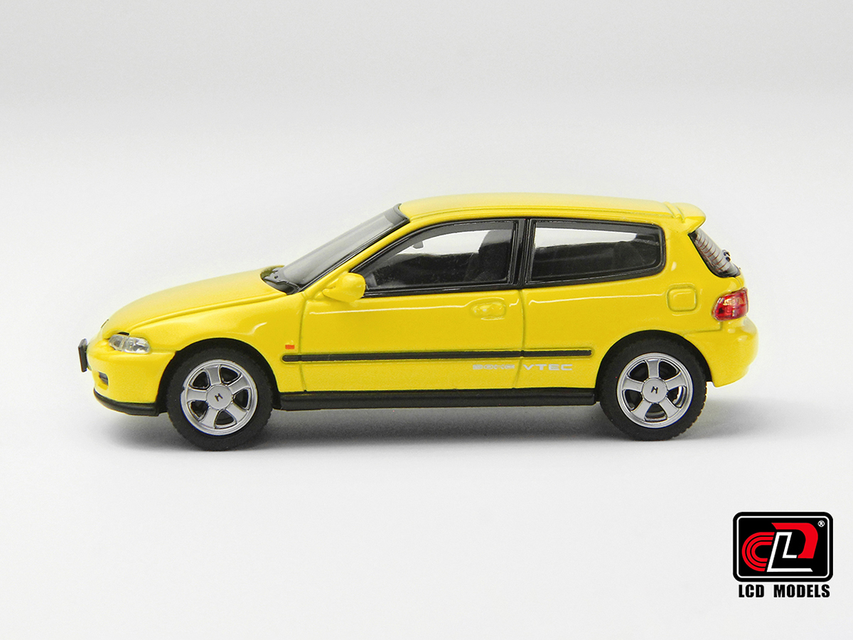 Honda CIVIC SiR II (EG6) 1:64 LCD Models Amarelo - 20 anos! Loja