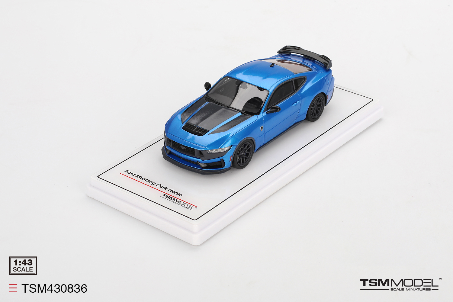 Ford Mustang Dark Horse 2024 1:43 TSM Model Azul - 20 anos! Loja