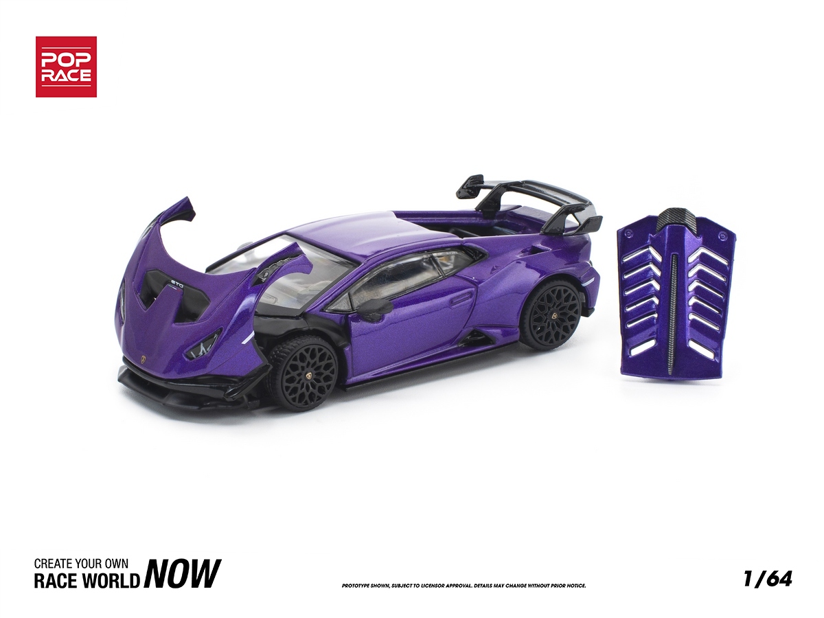 Lamborghini Huracan STO Viola Pasifae 1:64 POP RACE - 20 anos