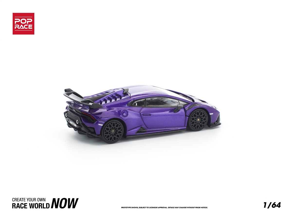 Lamborghini Huracan STO Viola Pasifae 1:64 POP RACE - 20 anos