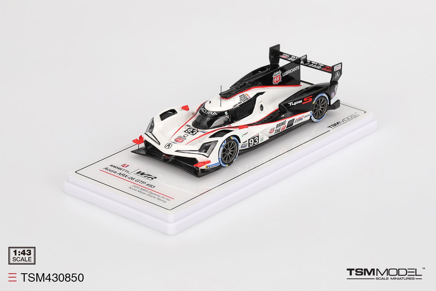 ミニカー Acura ARX-06 GTP #93 Daytona 24H 2025 Acura ARX-06 GTP Acura Meyer Shank Racing 2025 IMSA 24Hs Daytona 1