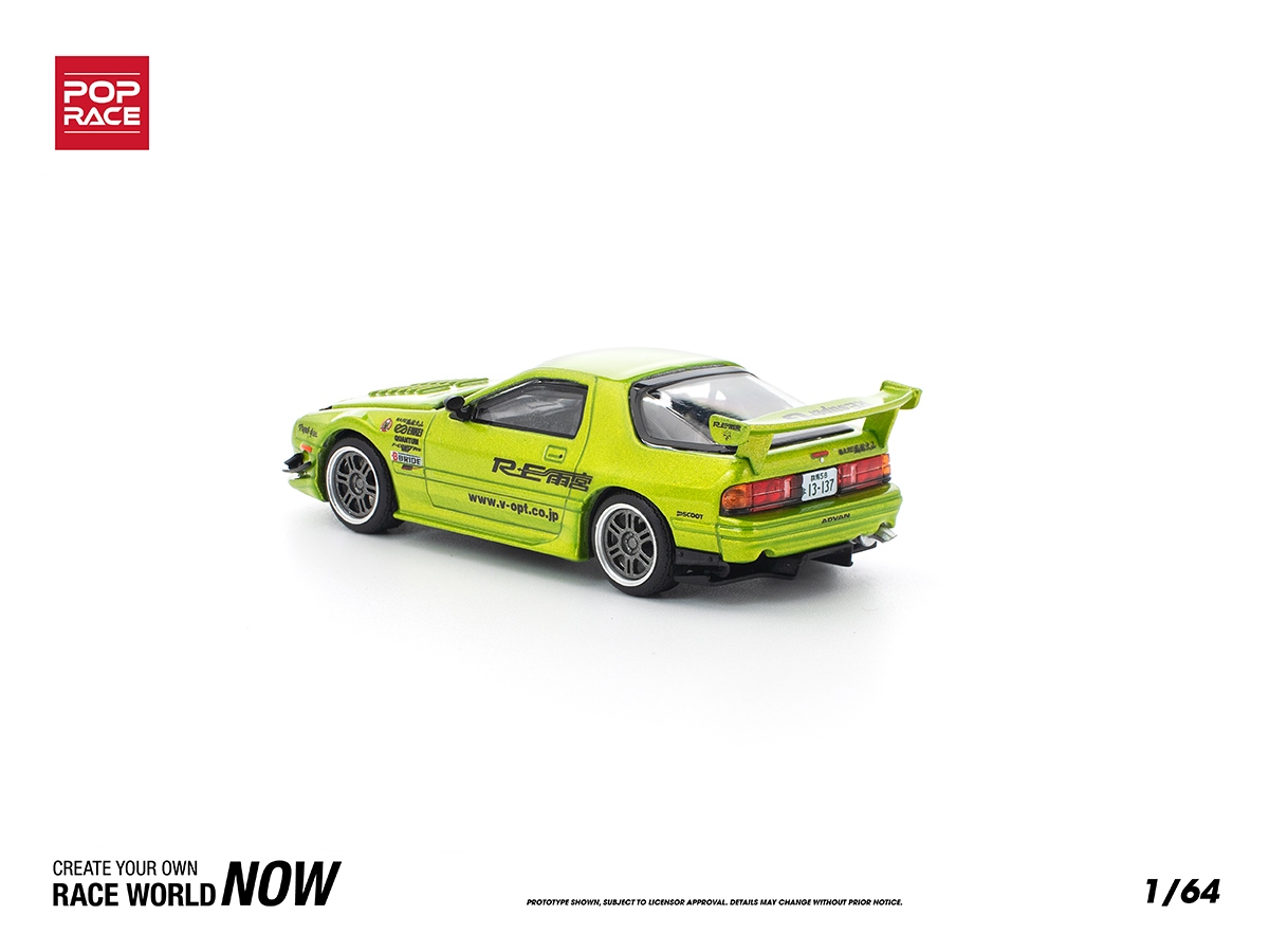 Mazda RX7 FC3S RE-Amemiya 1:64 POP RACE Verde - 20 anos! Loja on