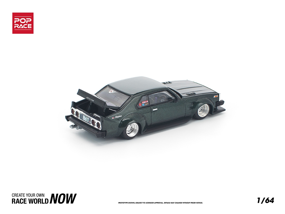 Nissan Skyline C210 1:64 POP RACE Verde - 19 anos! Loja on-line de