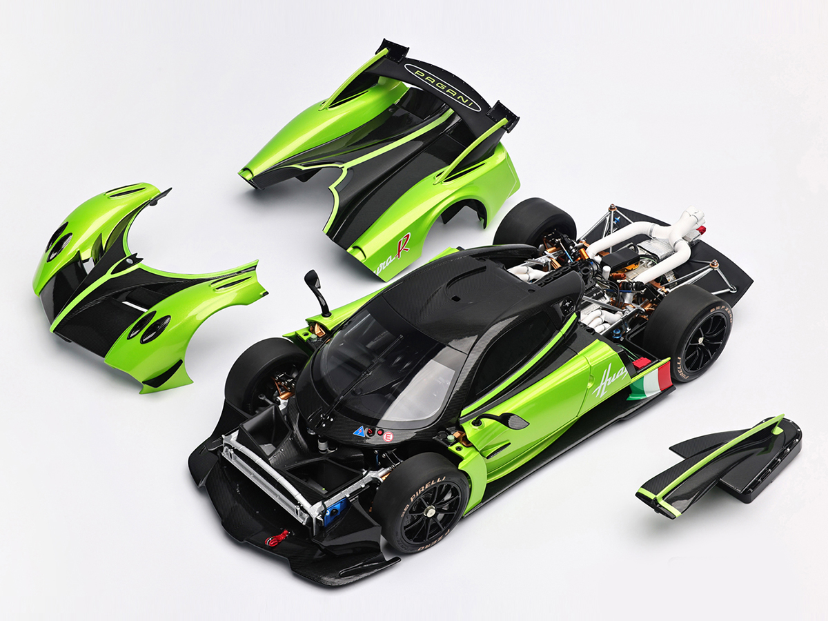 PRÉ-VENDA *** Pagani Huayra R 1:18 LCD Models Verde - 19