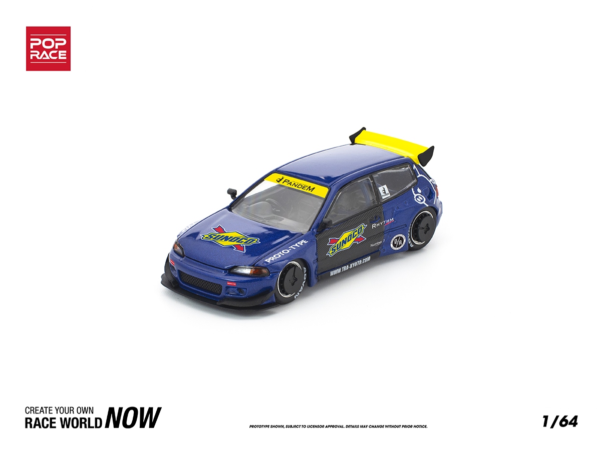 Honda Civic EG6 Pandem Body Kit 1:64 POP RACE - 20 anos! Loja on