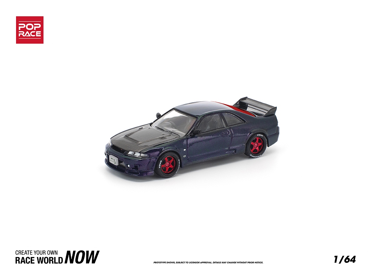 Nissan Skyline GT-R R33 Ghost Chameleon 1:64 POP RACE - 20 anos