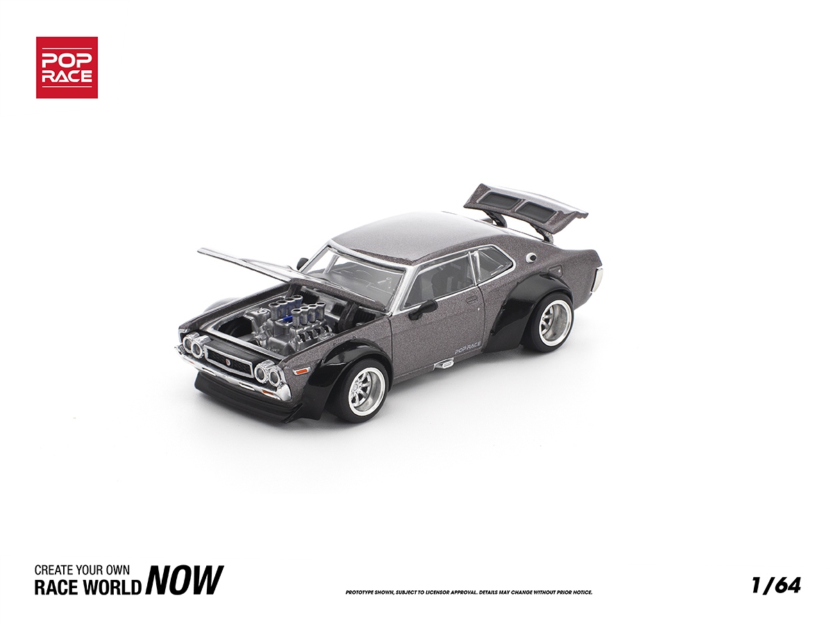 Nissan Laurel C130 1:64 POP RACE Cinza - 20 anos! Loja on-line de
