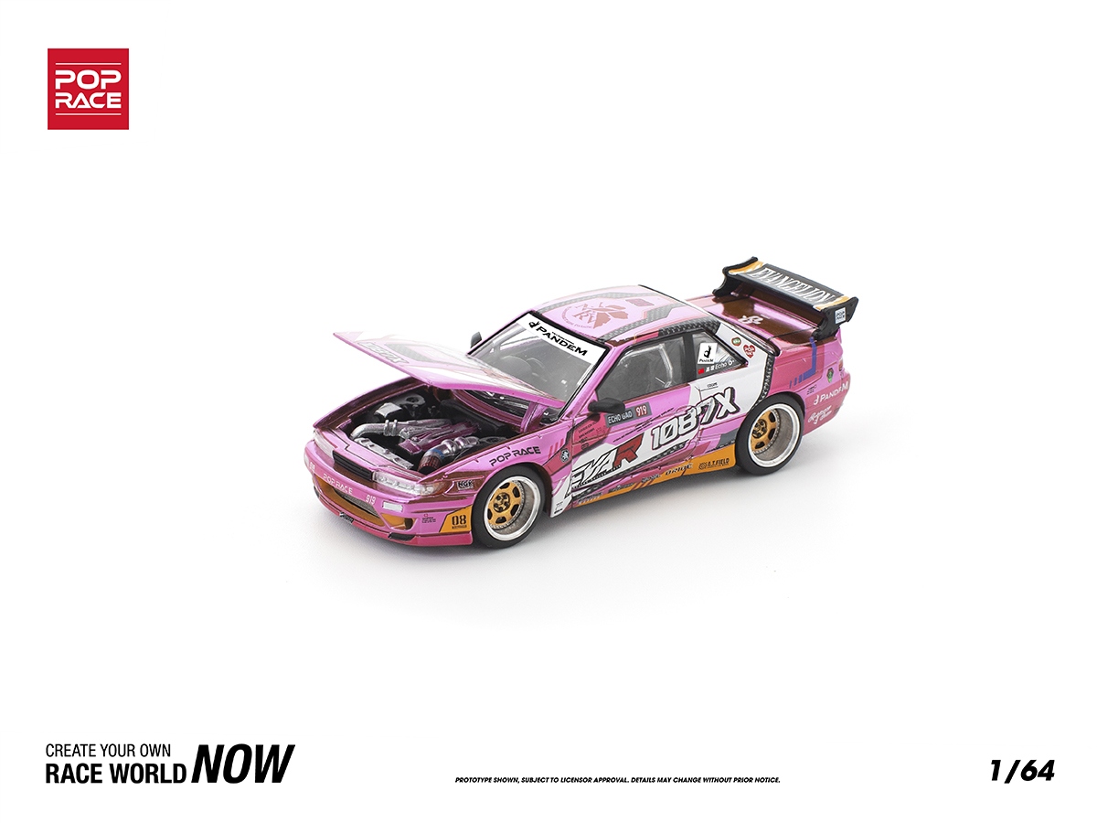 1/64 EVA RT POP RACE × 1087X PANDEM S13 Nissan Silvia S13 EVA RT Pandem Production Model Custom Type