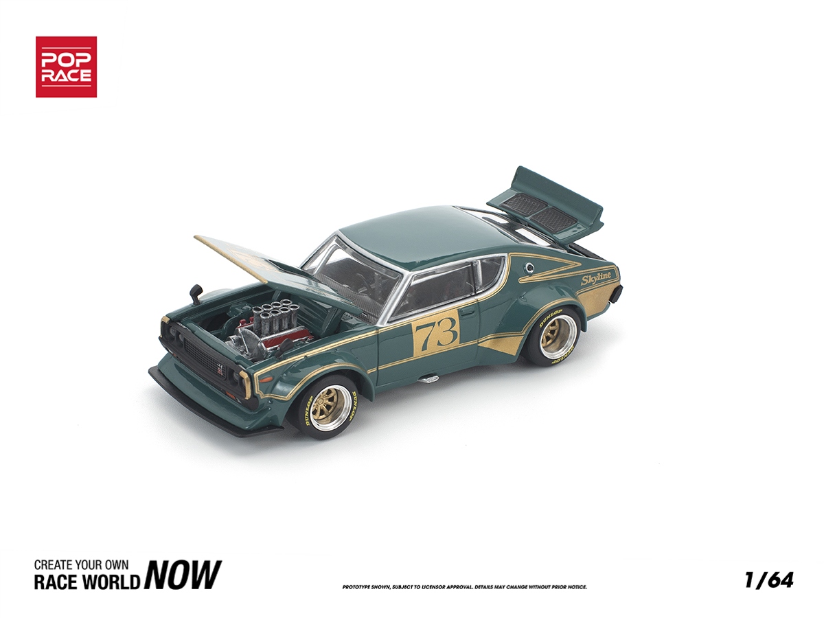Nissan Skyline GT-R KPGC110 Kenmeri Racing #73 1:64 POP RACE - 20