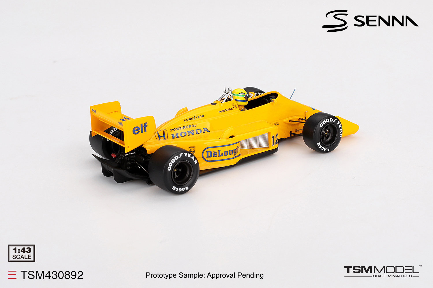 Lotus 99T #12 Ayrton Senna 1987 Vencedor GP Monaco 1987 1:43 TSM